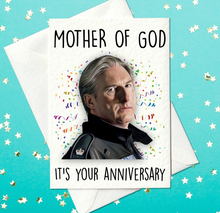 Load image into Gallery viewer, Line of Duty anniversary card Mother of God Hastings for him or her