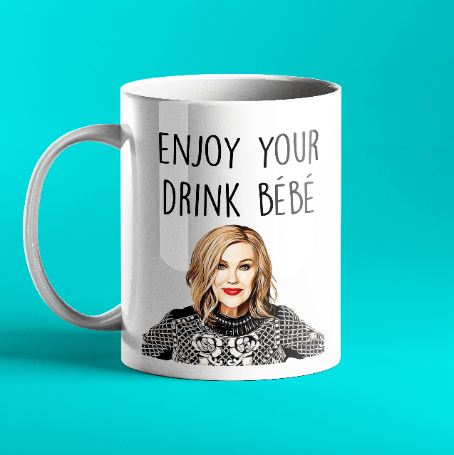 Enjoy Your Drink Bébé - Moira Rose, Schitt's Creek Mug - Prickly Cards