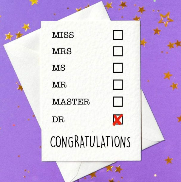 Miss, Mrs, Ms, Mr, Master, Doctor - Congratulations Card