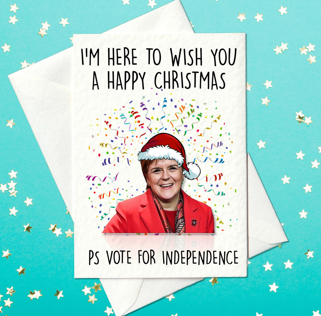 Funny Nicola Sturgeon Scottish independence Christmas card