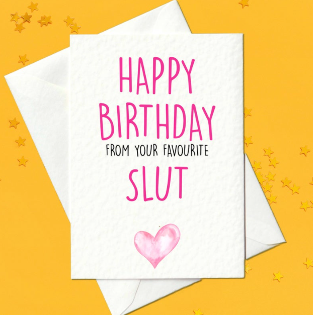 Rude birthday card for husband or boyfriend