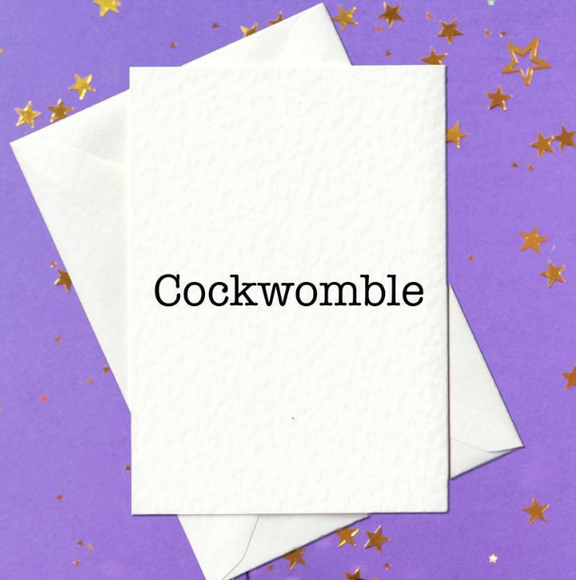 Cockwomble - Rude, Funny Birthday Card