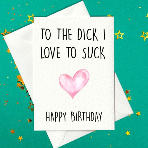 Rude birthday card for him