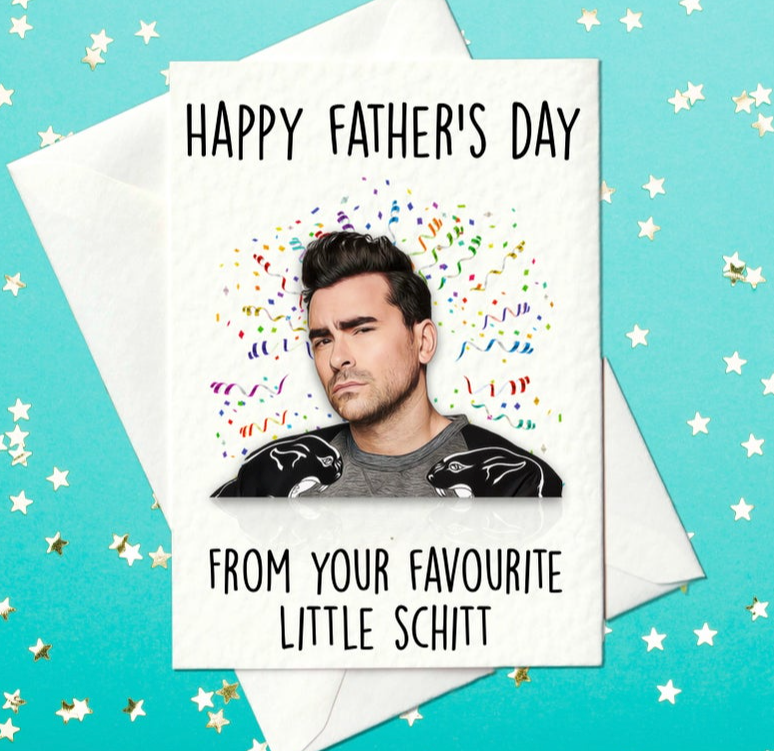 Schitt's Creek Father's Day card from son David Rose