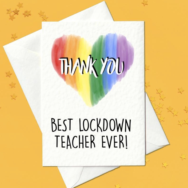 Thank You - Best Lockdown Teacher Ever - Teacher Thank You Card